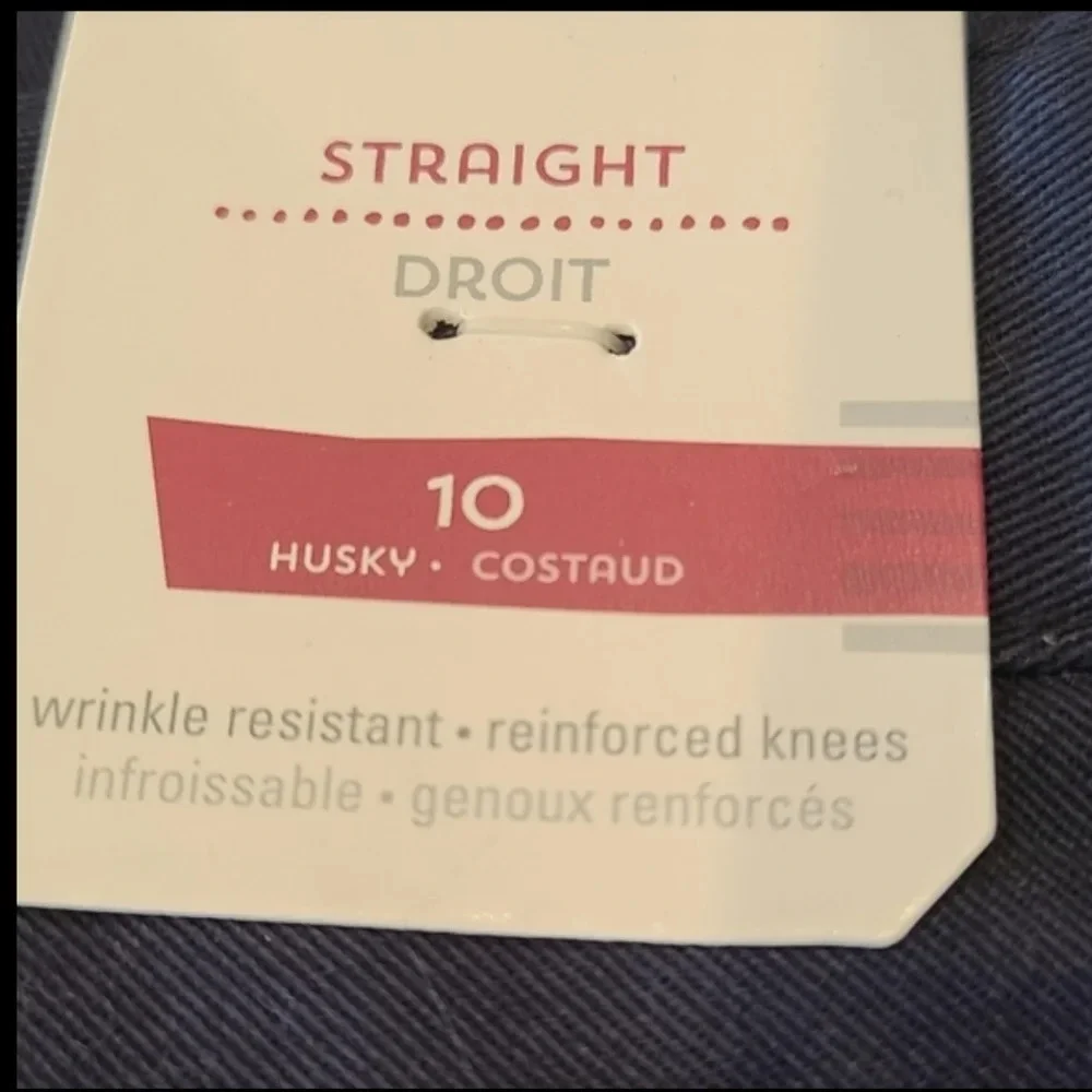 NWT Old Navy Boys pants sz.10 husky straight navy blue lot of 2